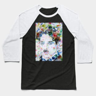 CHARLIE CHAPLIN watercolor portrait .11 Baseball T-Shirt